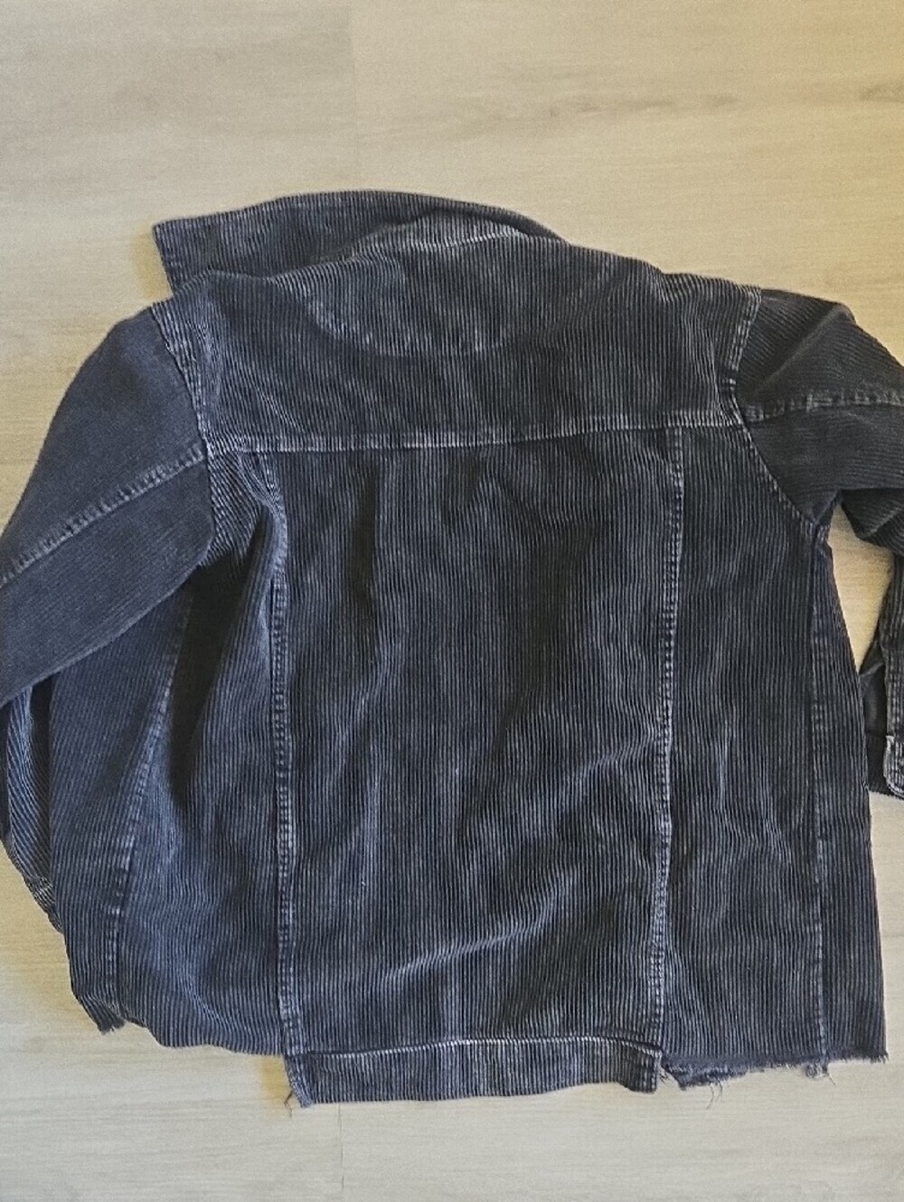 Men's Black Corduroy Button-Up Jacket - Classic Workwear Style - Picture 6 of 6